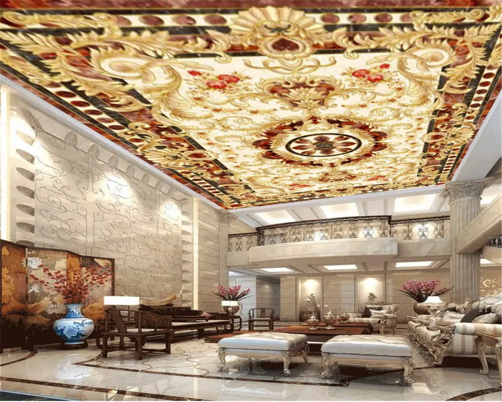 Wall Papers Home Decor Marble European style flower exquisite Zenith HD environmental protection wallpaper | Обустройство дома
