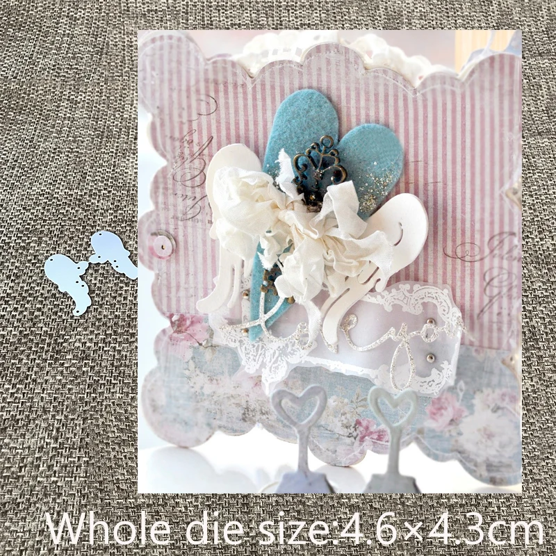 Новый дизайн металлические высечки для рукоделия 2 шт. кружевные крылья