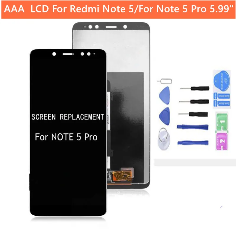 ЖК дисплей качества AAA для Xiao mi Redmi Note 5 Pro замены кодирующий преобразователь