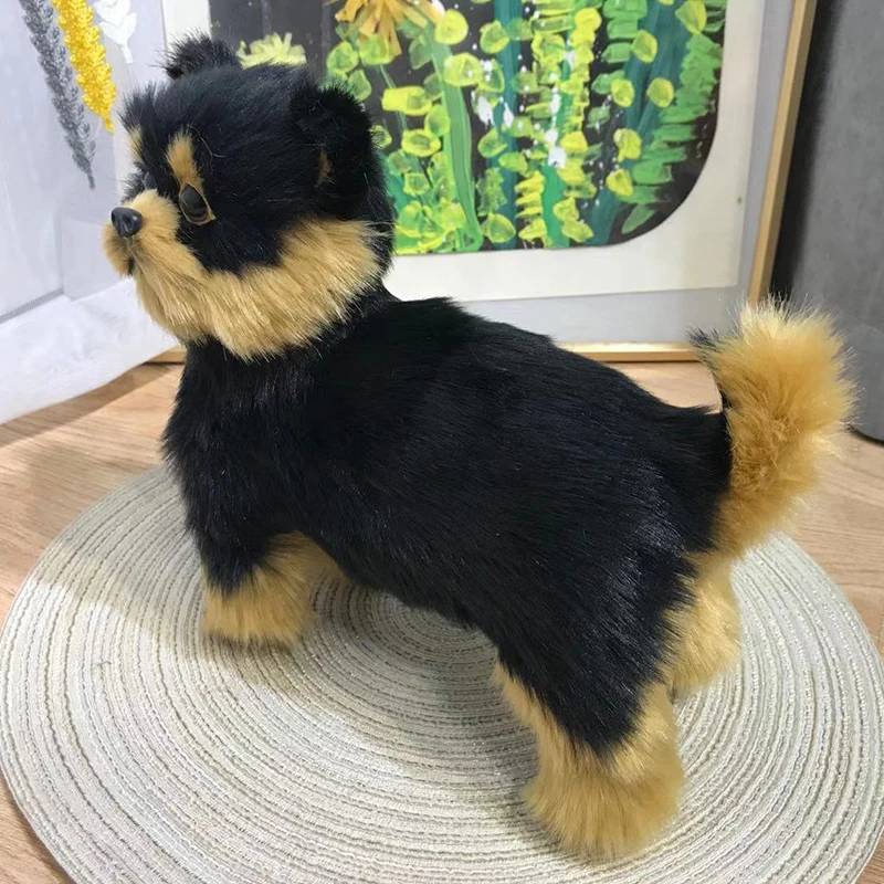 Плюшевая игрушка Yorkie Реалистичная собака реалистичный щенок симуляция пушистых