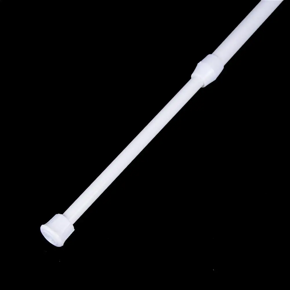 Adjustable Metal Curtain Rod Spring Loaded Bathroom Bar Shower Extendable Telescopic Poles Rail Hanger Rods | Обустройство дома