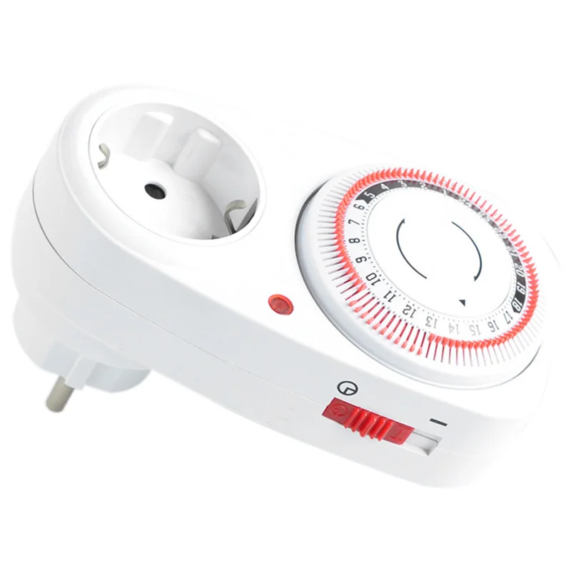 24 Hour Plug-in Programmable Mechanical Electrical Program Timer Power Switch 230V Energy Saver EU Plug | Электроника