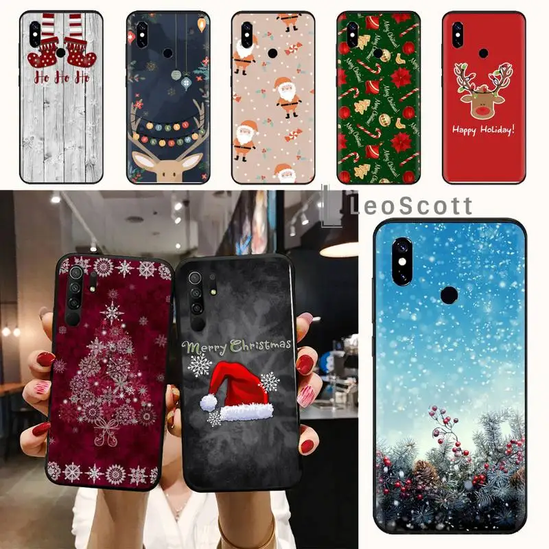 

Christmas Deer Cartoon cute Phone Case For Xiaomi Redmi note 7 8 9 t max3 s 10 pro lite funda shell coque cover