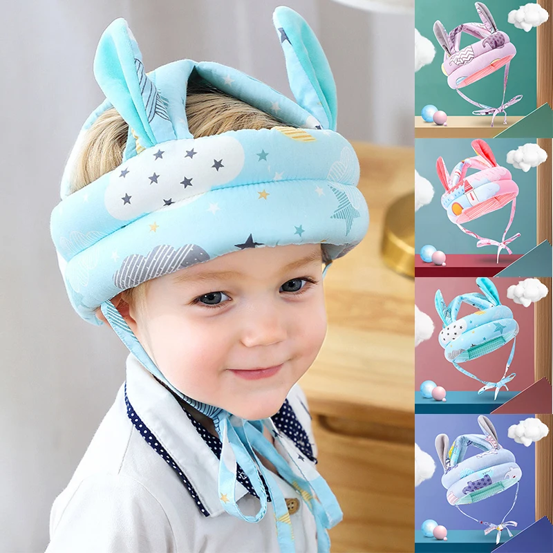 Gorro de seguridad antica&iacute;da para ni&ntilde;os, reposacabezas, suave, para aprender a caminar-0