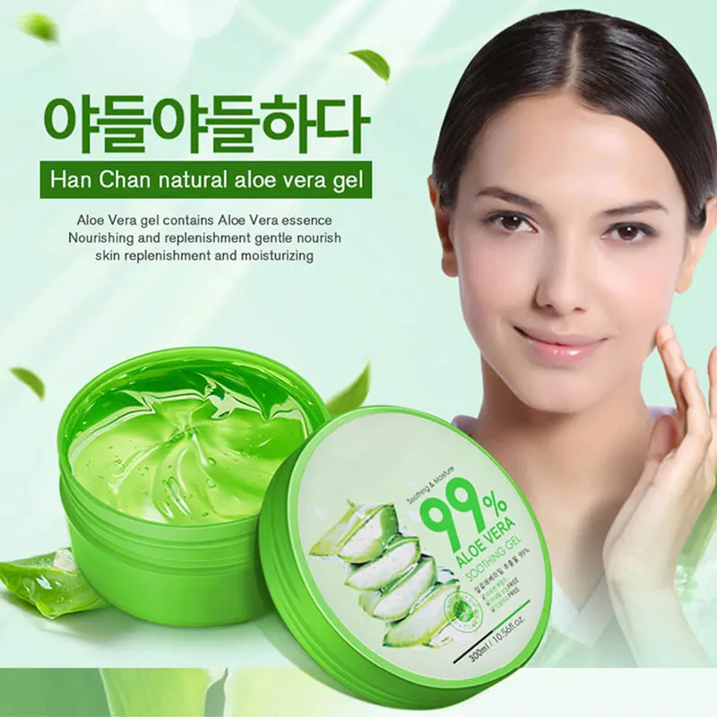 

Nature Concentrated Pure Aloe Vera Gel 99% Face Cream Moisturizing Hydrating 300ml After Sun Repair Soothing Gel Face Serum Mask