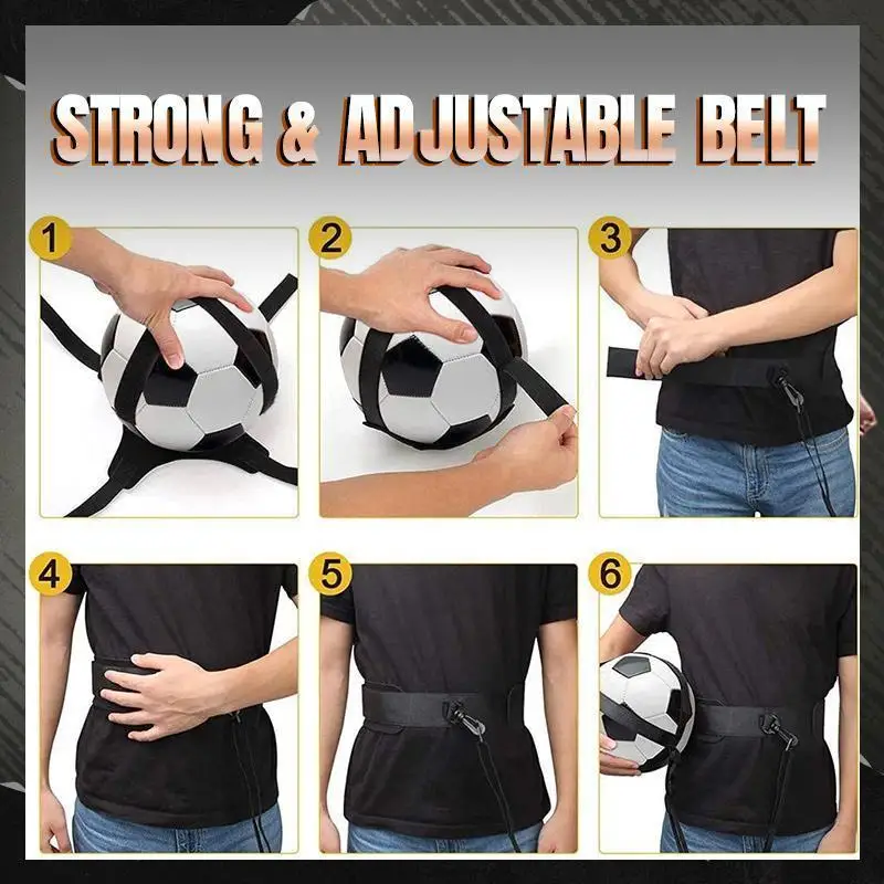

Adjustable Solo Soccer Trainer Hand-Free Soccer Ball Juggle Circle Belt Throw Training Practice Aid Control Skills Football Kick