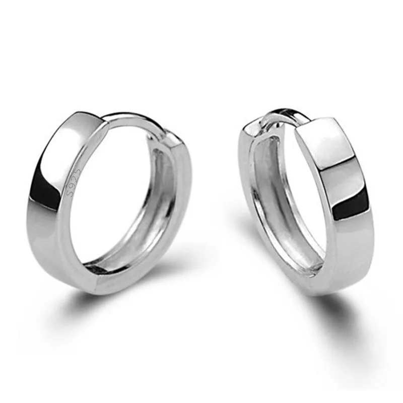 

Trendy Jewelry Hip Hop Smooth Men And Women Earrings Models Silvery Earring For Women Jewelry Party Gifts
