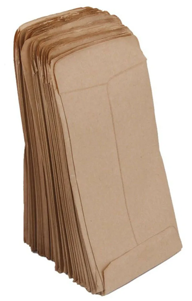 

100pcs 6x10cm Kraft Paper Seed Bag Soaking Seed Bag Kraft Paper Bag Hybrid Use Kraft Paper