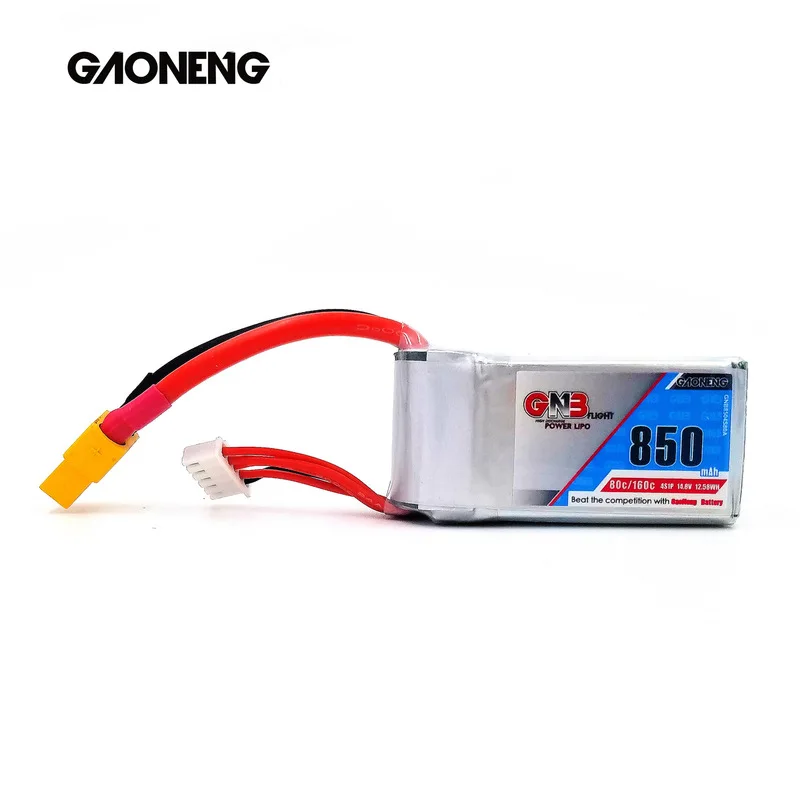 Gaoneng GNB 14 8 V 850mAh 4s 80C/160C Lipo аккумулятор XT60 XT30 для FPV BetaFPV дрона квадрокоптера iFlight Green