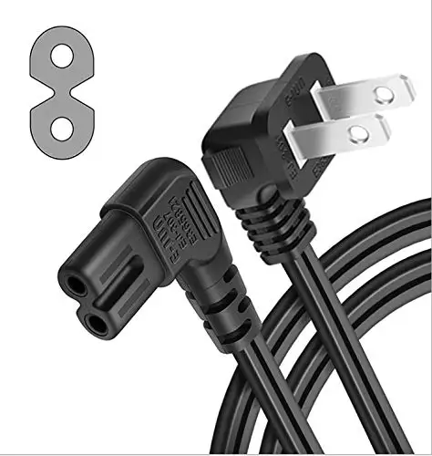 Черный Универсальный 2 зубец угол шнур питания 6 футов NEMA 1-15P к IEC320 C7 Рисунок 8 Разъем AC ПИТАНИЕ кабель провода для Smart Monitor - Цвет: Черный