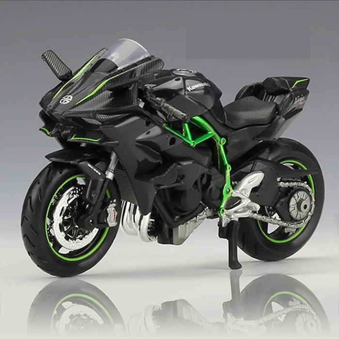 Модель мотоцикла KAWASAKI NINJA H2R литая модель из сплава черный ниндзя мотоцикл