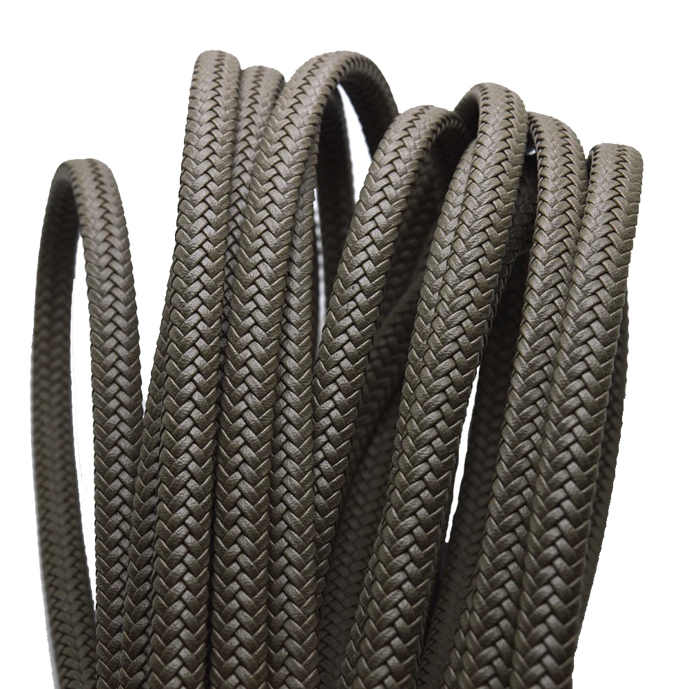 2m/lot approx 10*6mm gray leather Cord Thread Rope For DIY Bracelet ropes for men bracelet making braid cords diy | Украшения и