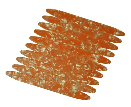 Pearl Orange Медиум 0,71 мм целлюлоидные полоски медиаторы для Oud Ud Reeshe 10 шт - Цвет: Pearl Orange
