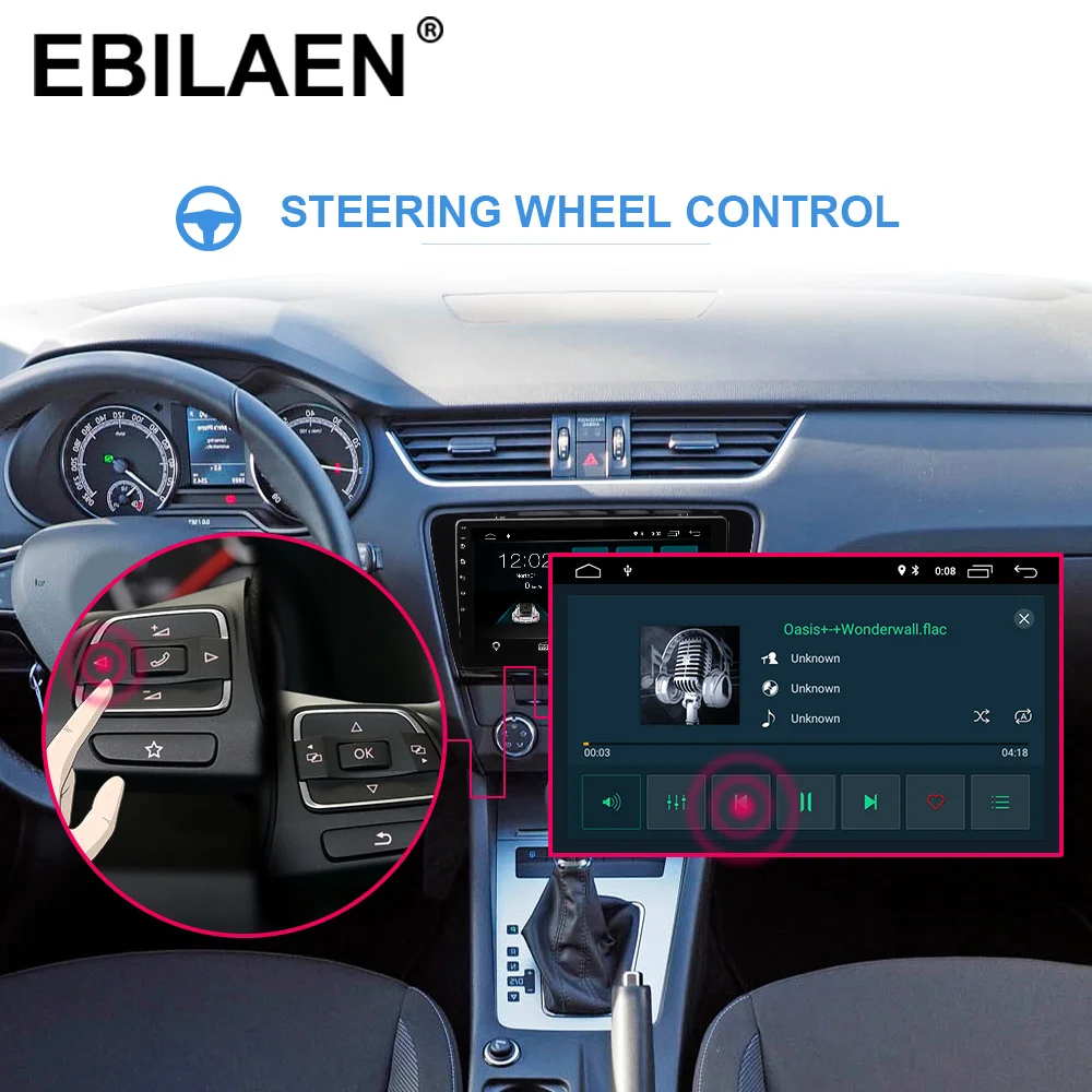 EBILAEN автомобильный DVD мультимедийный плеер для Skoda Octavia A7 III 3- 2din Android 9,0 радио Автоматическая навигация gps камера заднего вида