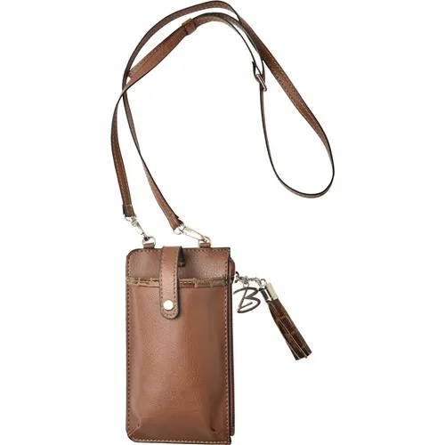 

Wallet Compartment Shoulder Strap Women 'S Phone Bag mini daily use brown