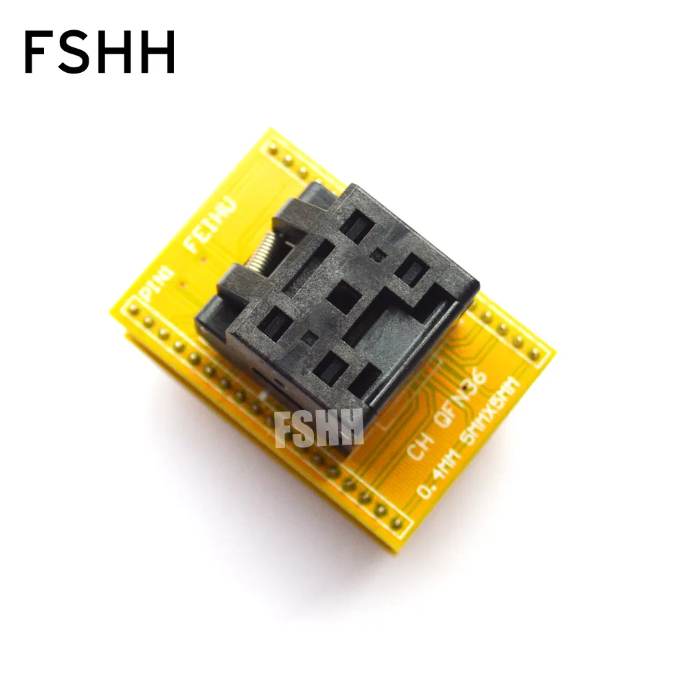 QFN36 to DIP36 Programmer adapter QFN36-DIP36 IC test socket WSON36 DFN36 MLF36 0.4mm Size=5x5mm