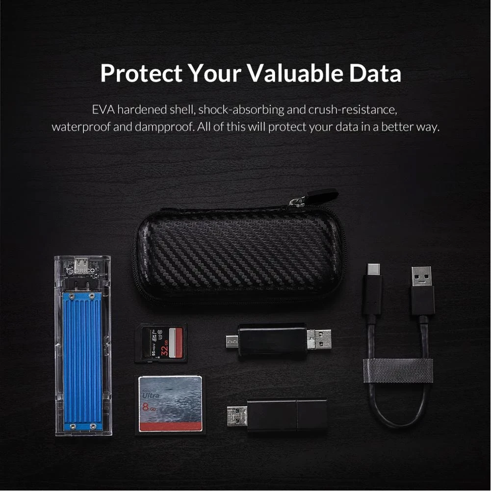 Чехол ORICO M.2 для жесткого диска EVA портативный защитный чехол SSD-накопителя
