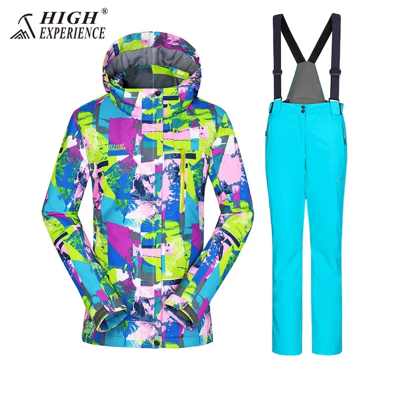 ski suits 5 Зимний женский костюм Женский горнолыжный Костюм High Experience горнолыжный костюм женский,лыжный костюм женский,горные лыжи горнолыжный костюм,сноуборд костюм горнолыжный,womens ski suits,куртка горнолыжная - Цвет: ski suits 5