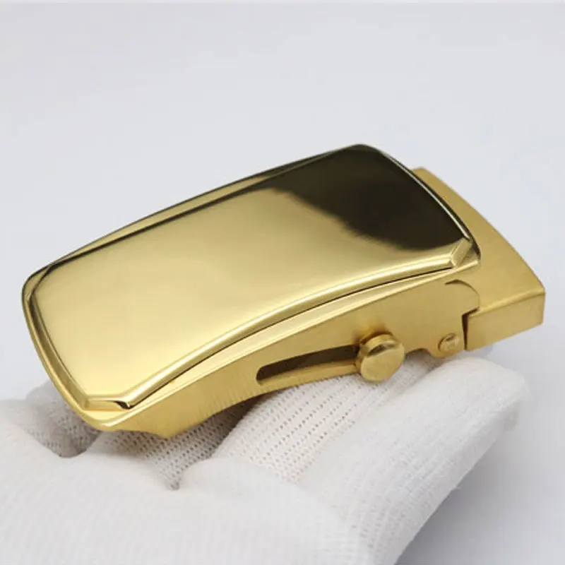 Gold Meetee 1 шт. 36 мм мужской ремень из нержавеющей стали Пряжка Беззубик Автоматическая Пряжка DIY простой модный кожаный ремесло украшение YK002 - Цвет: Gold