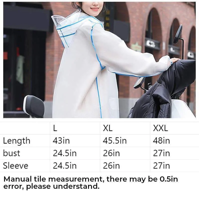 

Transparent Waterproof Raincoat Ladies Coat Women Man Windproof Single-person Rainwear Impermeable Environmental Travel Dropship