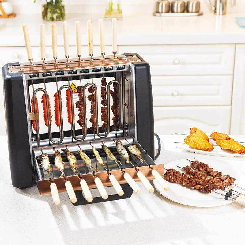 bbq grill machine electric grill smokeless automatic rotation rotisserie machine skewers machine rotisserie oven grill free global shipping