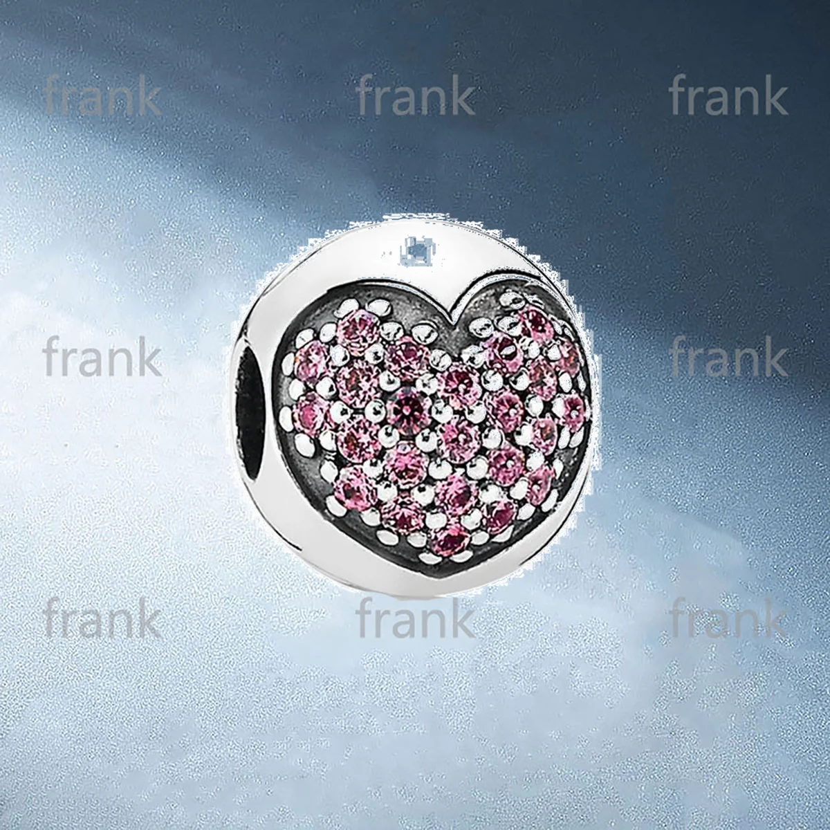 

791053CZS Pink Pave Heart Clip