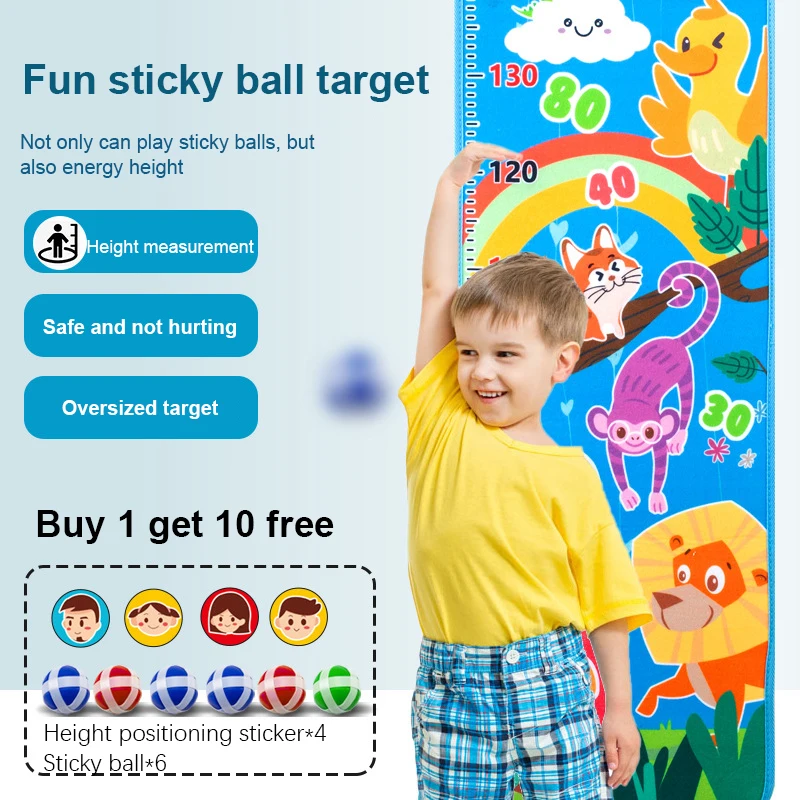 

Height Poster Safety Sticky Ball Target Darts Toy Children's Target Toy Kids Toys Sticky ball Cloth Quality Dartboard Sets