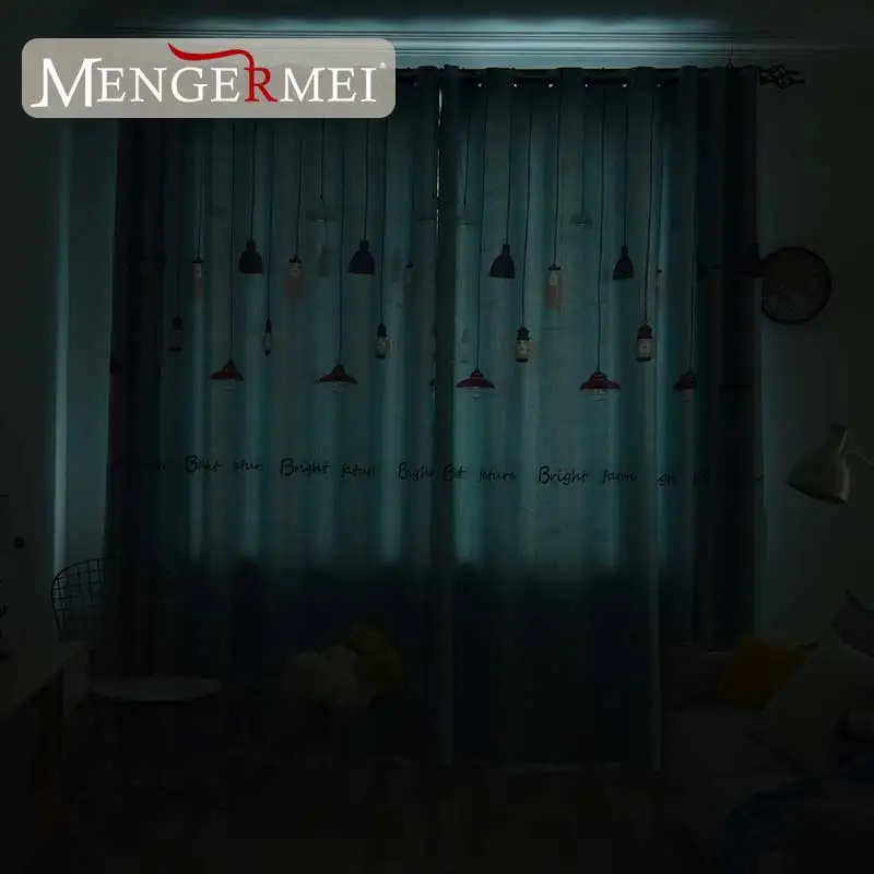 MENGERMEI затемненные синие занавески для гостиной столовой спальни Затемненные