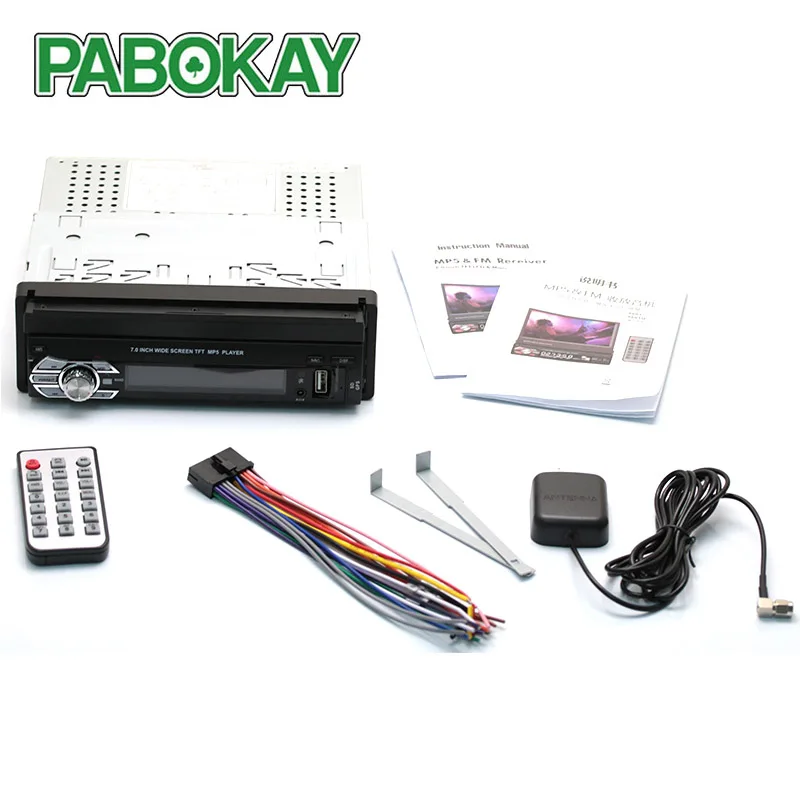 

1 din 7 inch Bluetooth touch screen Car Radio MP4 MP5 video Stereo FM USB TF Aux Input GPS