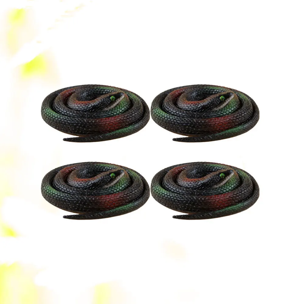 Искусственные резиновые змеи 4 шт. реквизит для вечевечерние розыгрыша