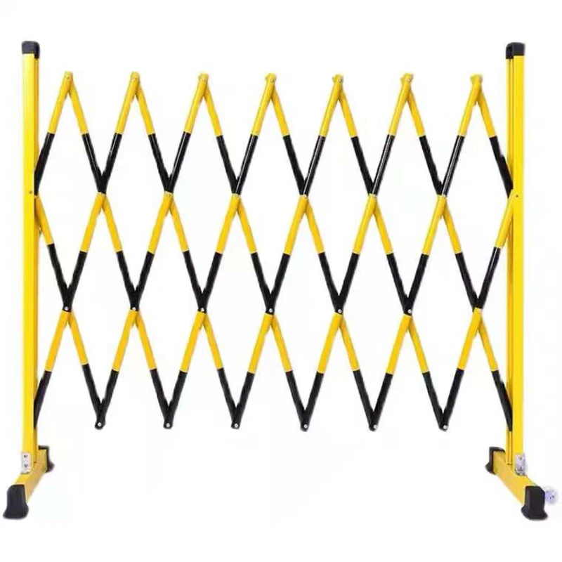 Barier Yellow. Wheels Barricade. Plastic Expandable Safety Barrier Barricade Construction Fence купить в Клайпеде. Design GJX 32009397. Ограждение подвижного