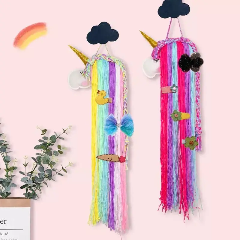 Декор для детской комнаты фетровый Единорог ручной работы подвесной декор зажим