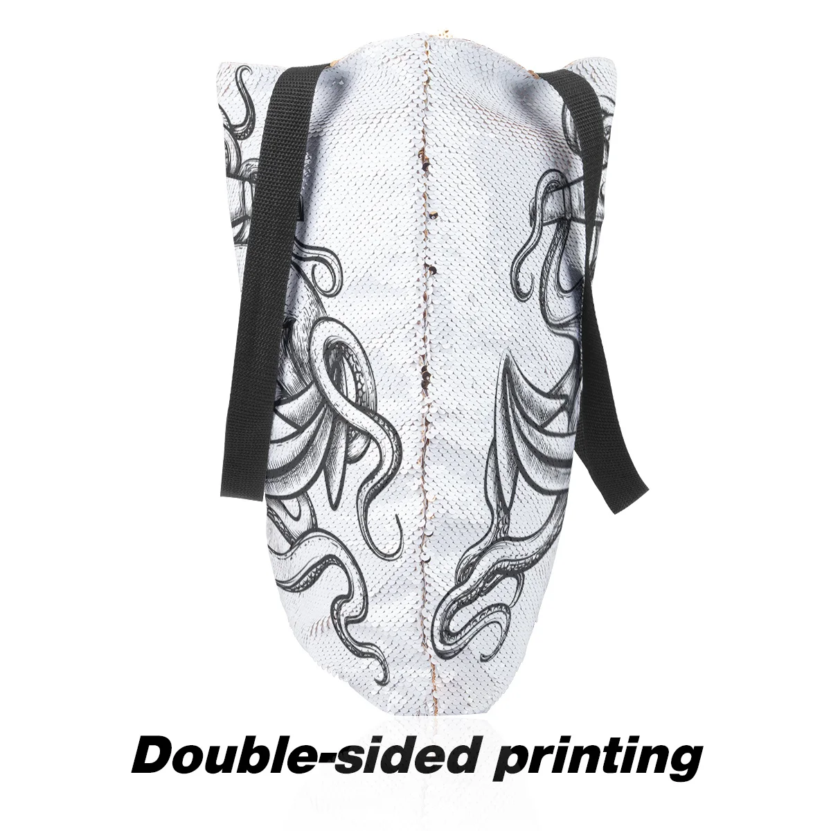 Sketch Drawing Octopus And Anchor Shoulder Bag Flip Sequin Single Bags for Women Travel Casual Party Book | Багаж и сумки