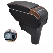 Arm Rest For Nissan Sunny Versa almera Armrest Box Center console central Store content box with cup holder USB interface