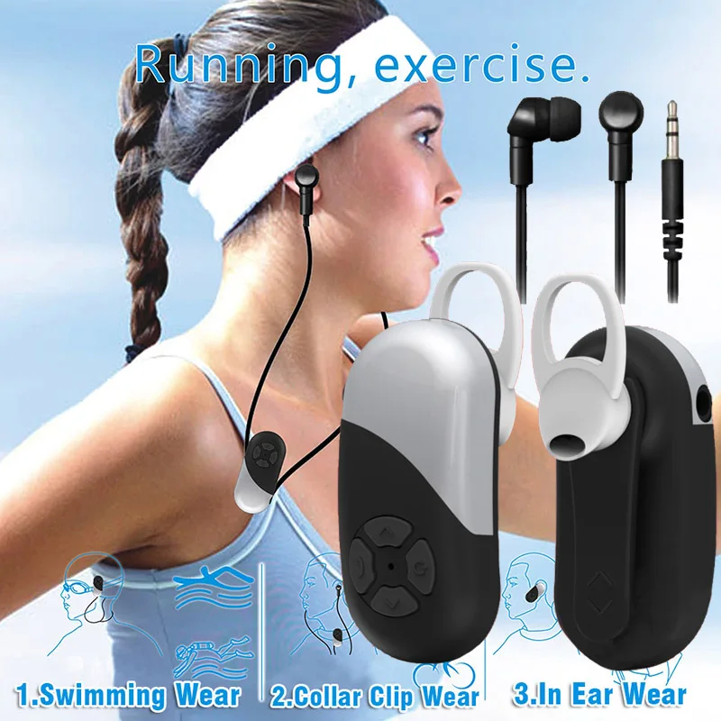MP3 плеер Bluetooth наушники 8 Гб IP68 Водонепроницаемый гарнитура купальные плавки с