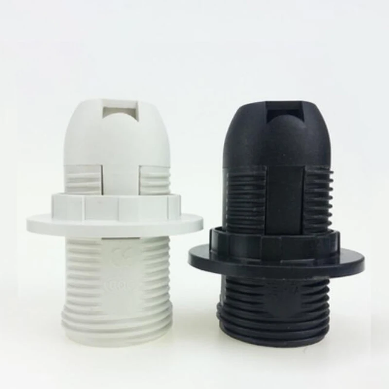 

1pcs/5pcs E14 Light Bulb Lamp Holder Base Socket Lampshade Collar Splitter Screw Converter Black White for home led lighting