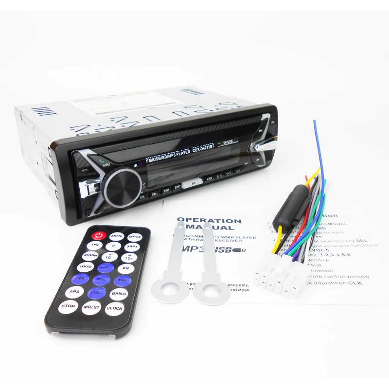 

Detachable Car Radio 1 Din Bluetooth A2DP Stereo USB MP3 Audio Player SD Aux FM Tuner 7 Colors Lighting Head Unit PHYEE 4785BT