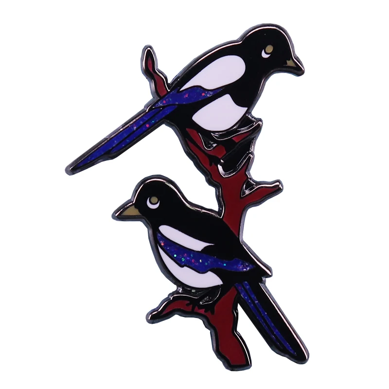 Magpies two для брошь joy bird подарок любимым на удачу аксессуар|Броши| |