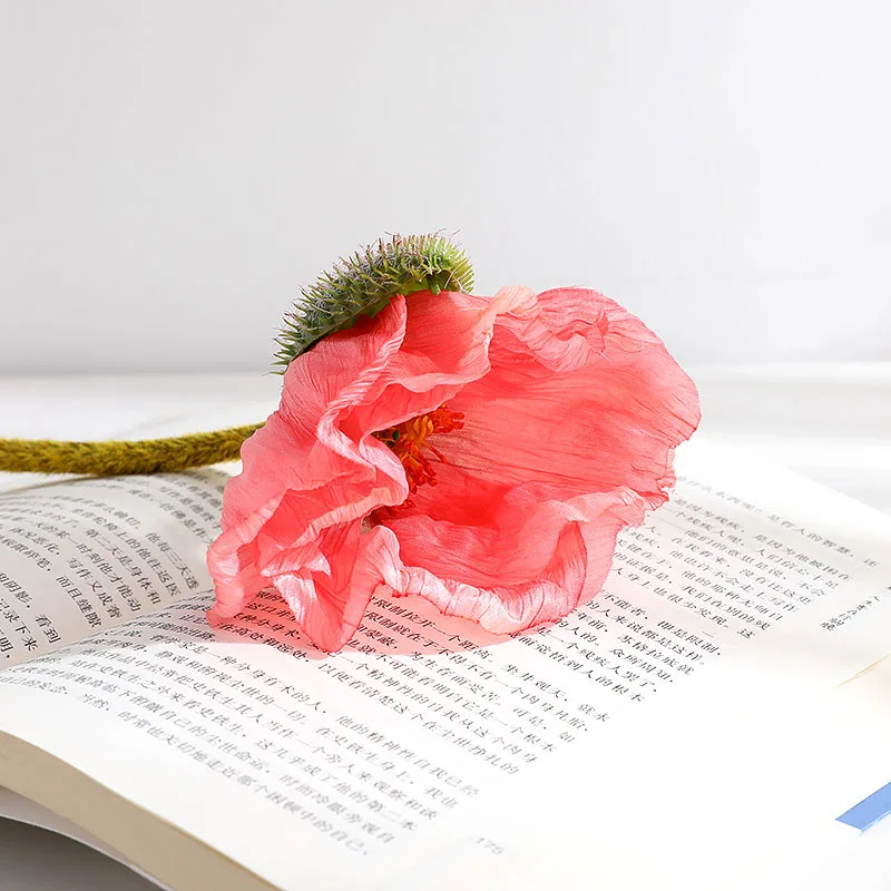 Недорогие Декоративные Шелковые искусственные маковые цветы XUELY свадебное