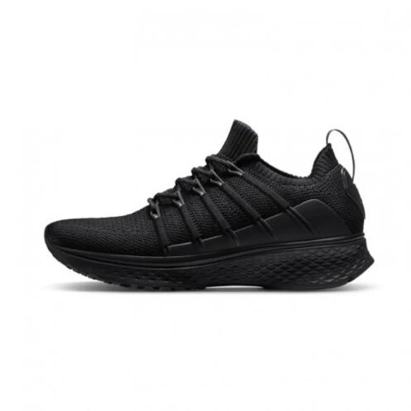 Black 45 Xiaomi Sneaker 2 Mijia беговая Обувь Uni-Moulding Techinique Fishbone Lock system эластичная вязанная амортизирующая подошва - Цвет: Black 45