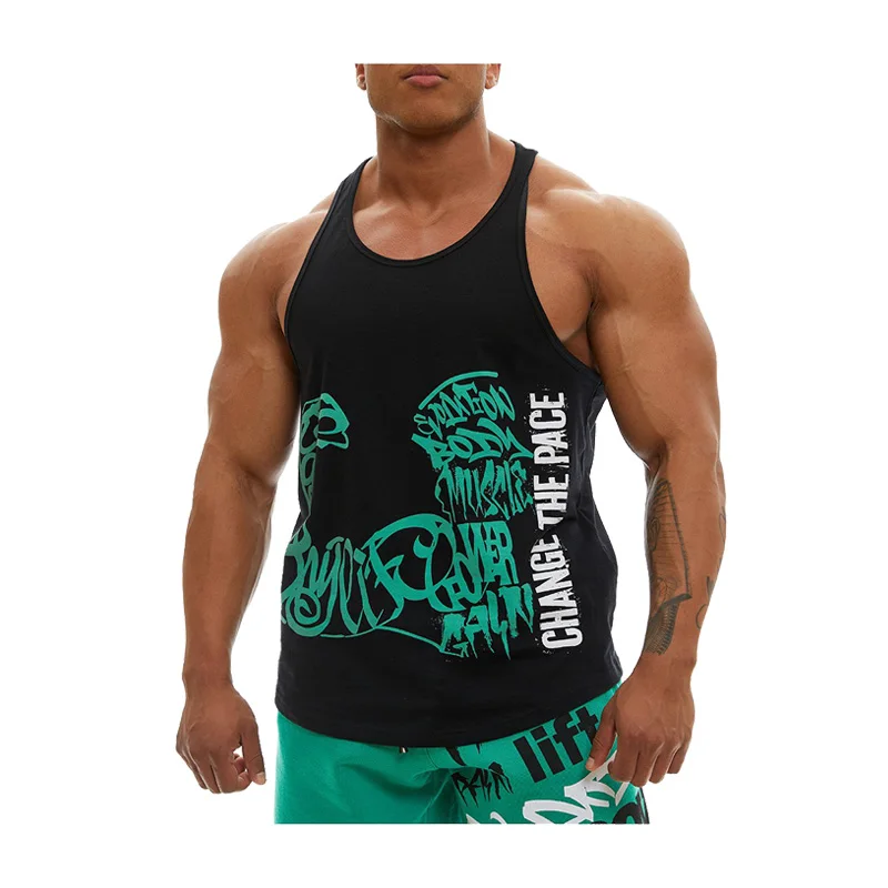 Фитнес 2020 Новая мода хлопок мужская майка спортивная одежда elastique musculation