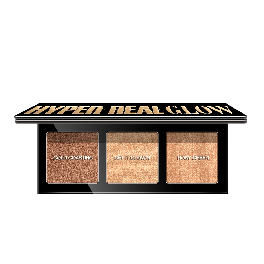 Кан 3 цвета блеск косметическое средство Палетка пудры макияж для лица бронзер