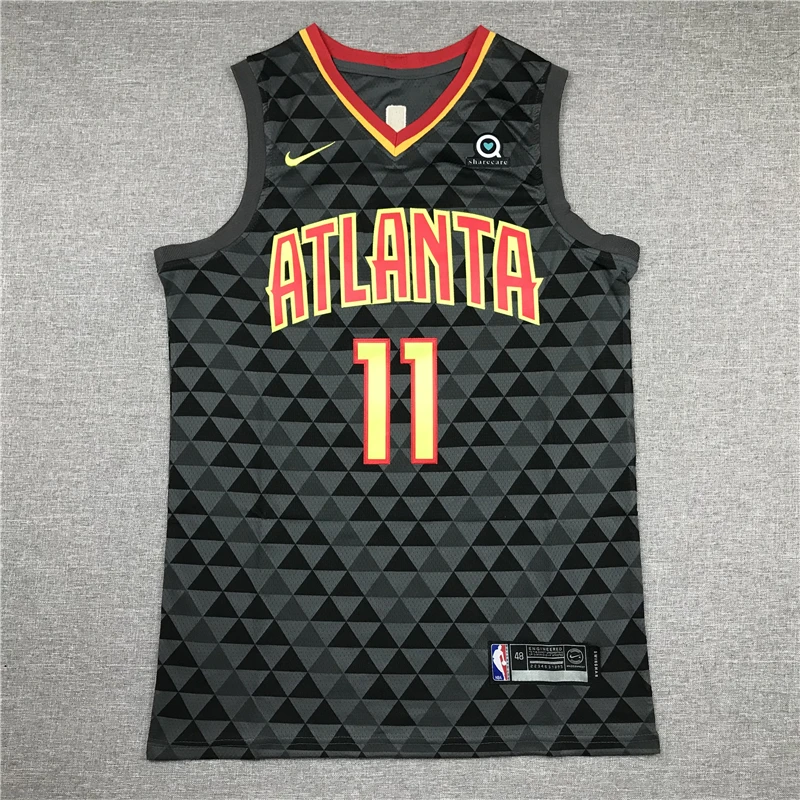 

NBA Atlanta Hawks #11 degli uomini Giovani Basket Maglie Vestiti di Nero