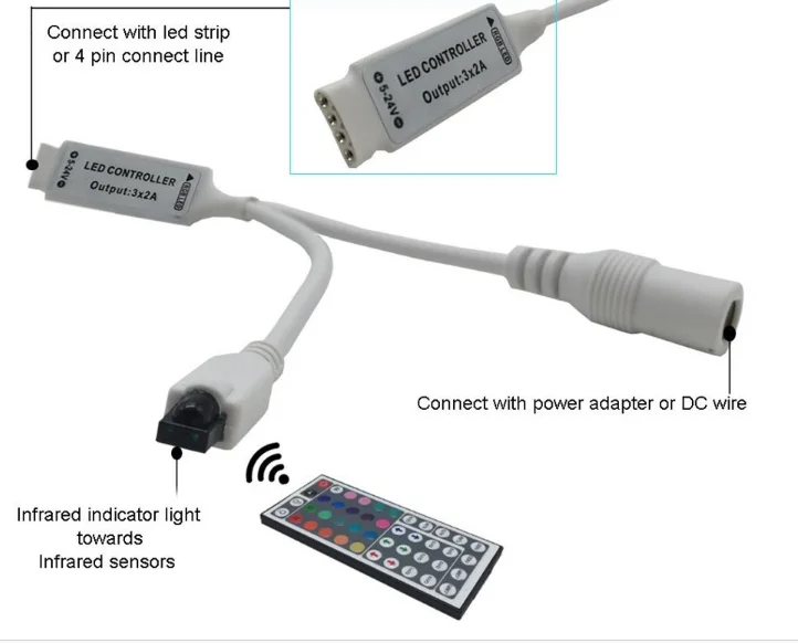 Светодиодный светильник 2835 SMD RGB лента 5 м 10 м 15 м 20 м DC12V 3528 5050 Гибкая RGB Светодиодная лента e лента Диод+ WiFi контроллер+ адаптер