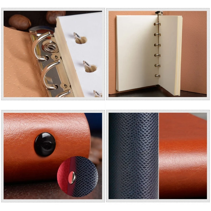 

A7 Pocket Loose-leaf Notebook Leather Cover Business Diary Memos Planner Notepad Note Book Agenda Organizer