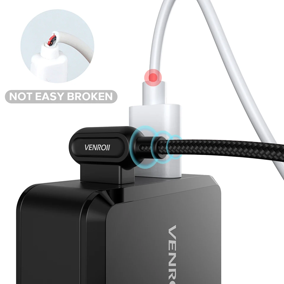 Micro USB кабель 3A быстрое зарядное устройство 90 градусов игровой шнур для Samsung S6 S7 J5 1m