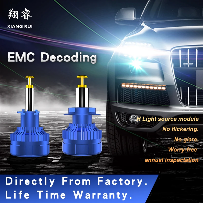 

XIANG RUI 42000LM H8 H9 H11 4300K fog lamp H1 H7 9005HB3 9006HB4 9012 6000K Canbus LED car headlight bulb 3570 100W CSP chip