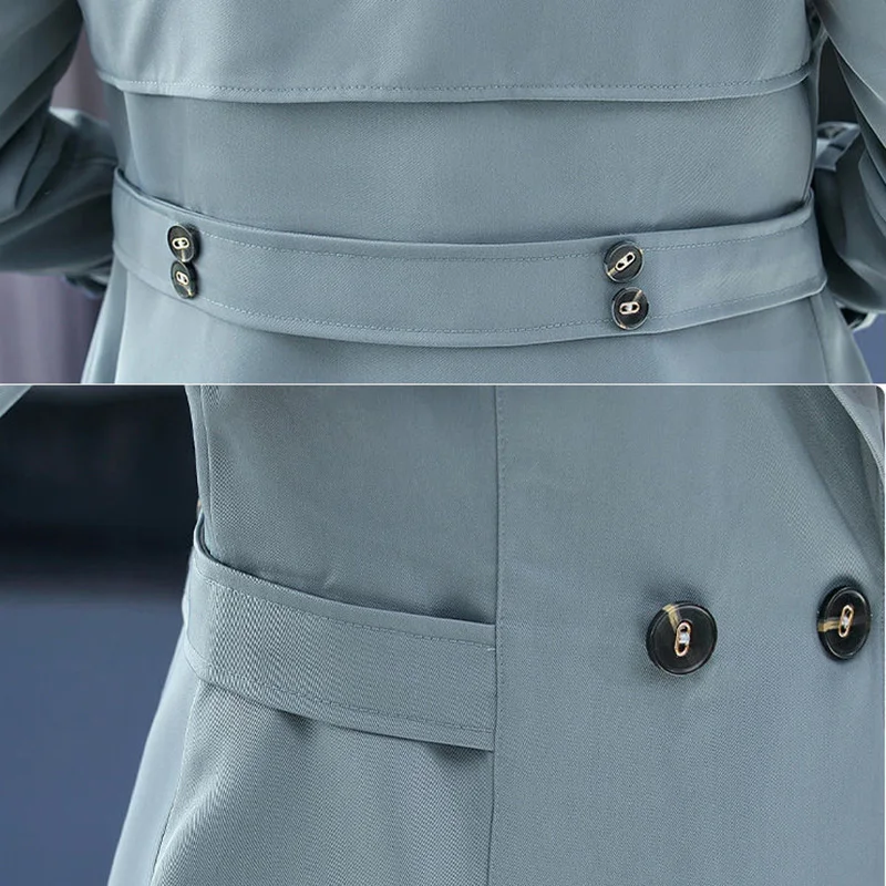 

Elegant Slim waist Short trench coat Women Graceful style temperament Oversize Cardigan Jackets Fashion street Autumn outwear