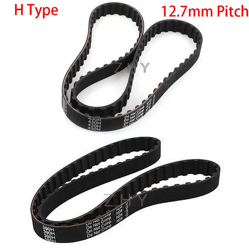 

385H 405H 77 81 T Tooth 977.9mm 1028.7mm Girth 10mm 15mm 25mm 35mm To 50.8mm Width 12.7mm Pitch Cogged Synchronous Timing Belt