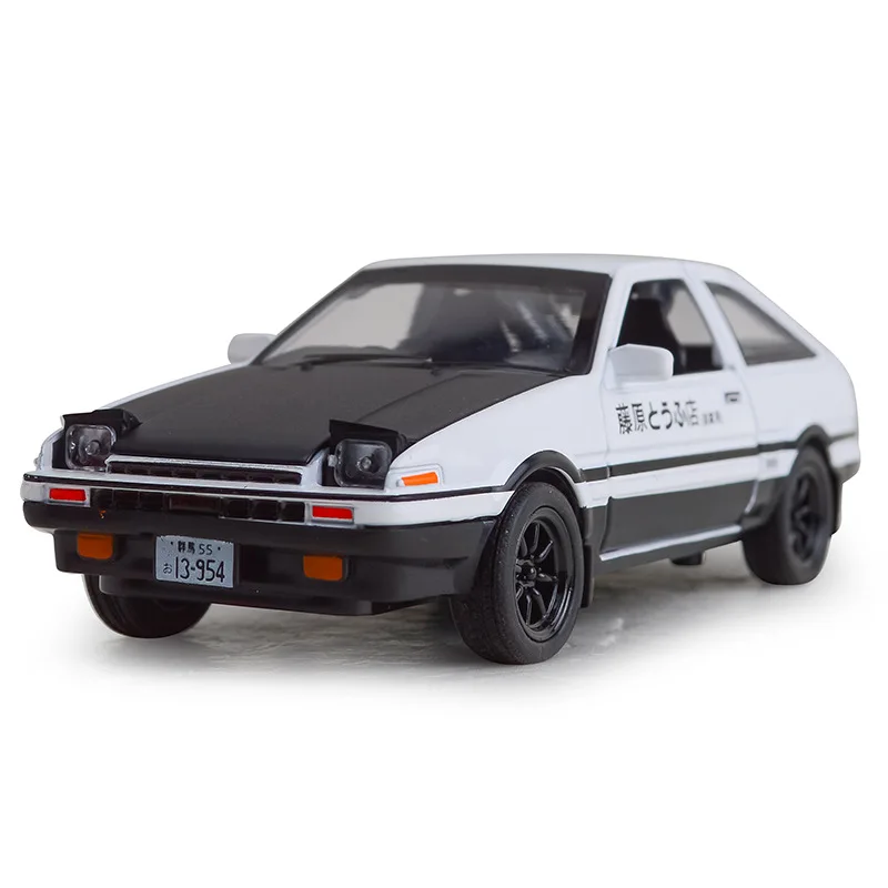 Четыре Цвета сплава литья под давлением с отступить звук светильник 1:32 Initial D AE86